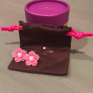 Kate spade pink flower earrings
